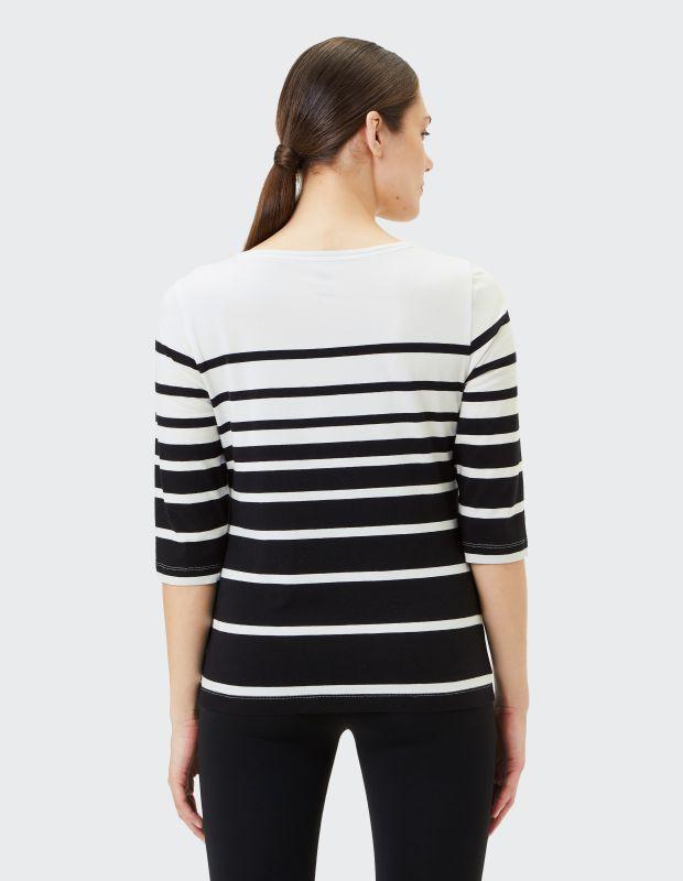 Joy Sportswear 3/4-Arm-Shirt LISA Shirt mit zweifarbigem Ringeldesign Speichern exportieren