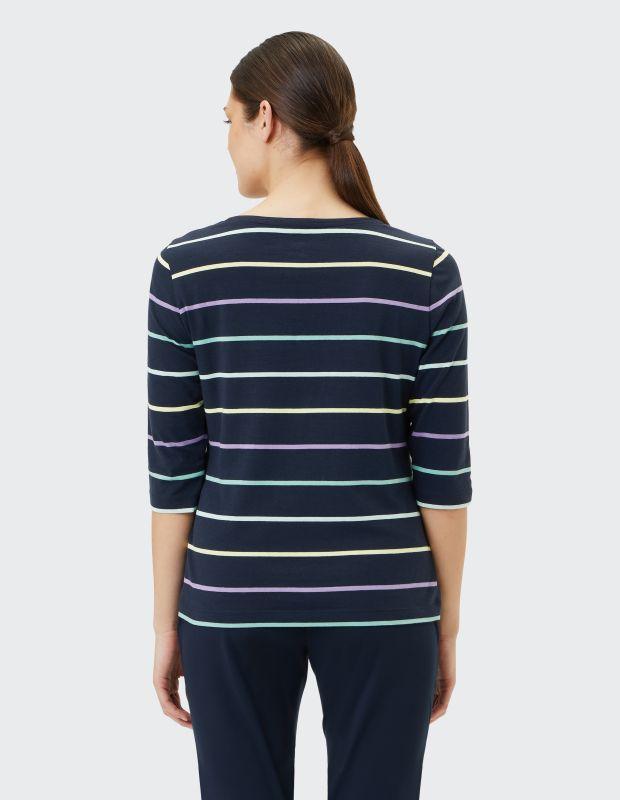 Joy Sportswear 3/4-Arm-Shirt VIOLETTA Buntes Ringelshirt Fabrik Onlineshop