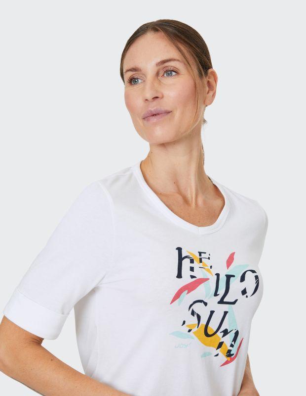 Joy Sportswear T-Shirt MARA T-Shirt mit grafischem Schriftdruck Super Rabatt