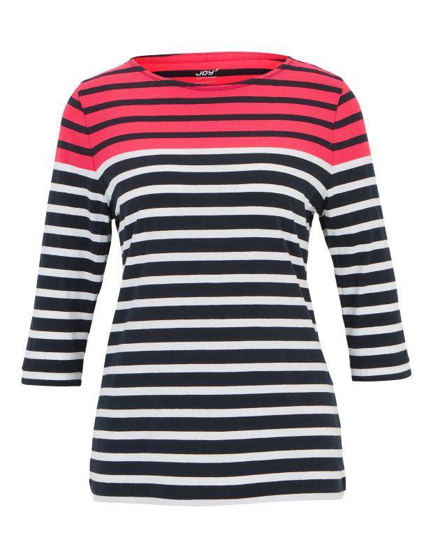 Joy Sportswear 3/4-Arm-Shirt CELIA T-Shirt mit feinem Ringeldessign 50% Rabatt mit kostenlosem Versand