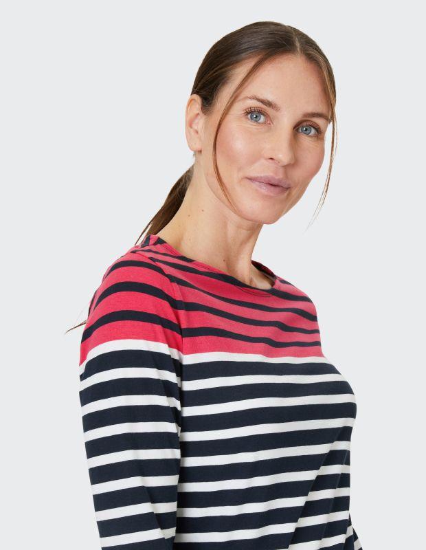 Joy Sportswear 3/4-Arm-Shirt CELIA T-Shirt mit feinem Ringeldessign 50% Rabatt mit kostenlosem Versand