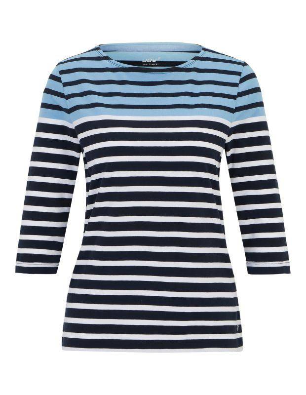 Joy Sportswear 3/4-Arm-Shirt CELIA T-Shirt mit feinem Ringeldessign Black Friday Preise