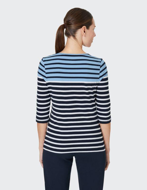 Joy Sportswear 3/4-Arm-Shirt CELIA T-Shirt mit feinem Ringeldessign Black Friday Preise