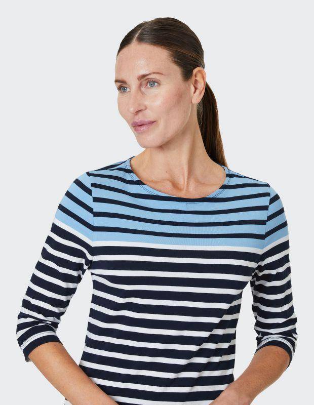 Joy Sportswear 3/4-Arm-Shirt CELIA T-Shirt mit feinem Ringeldessign Black Friday Preise