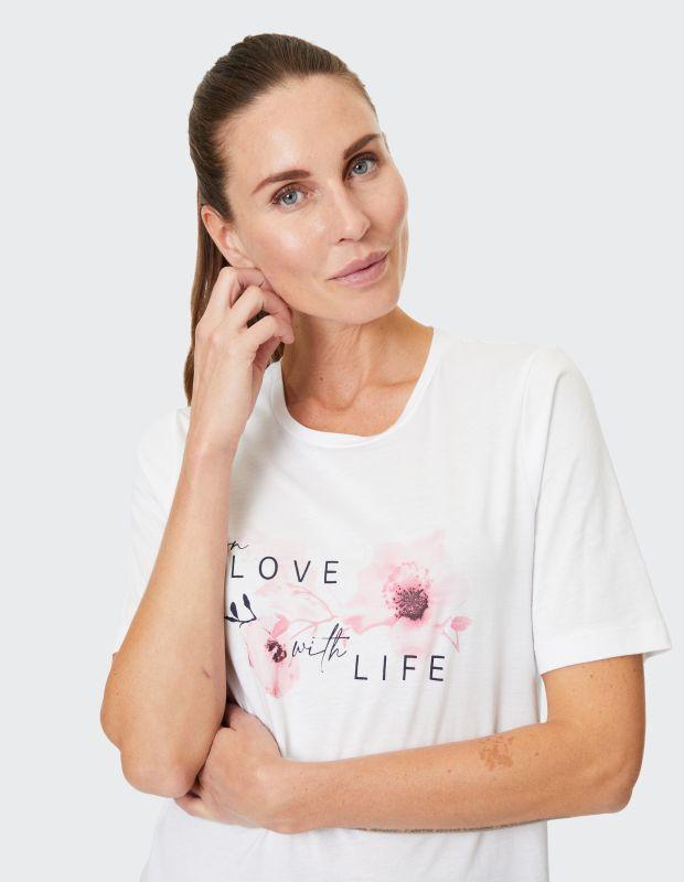 Joy Sportswear T-Shirt LUZIE Lockeres Shirt mit floralem Front-Print Online Outlet