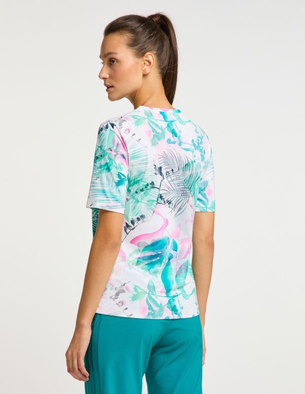 Joy Sportswear T-Shirt CLARA Rundhalsshirt mit tropischem Druckmotiv Kostenloser Versand international