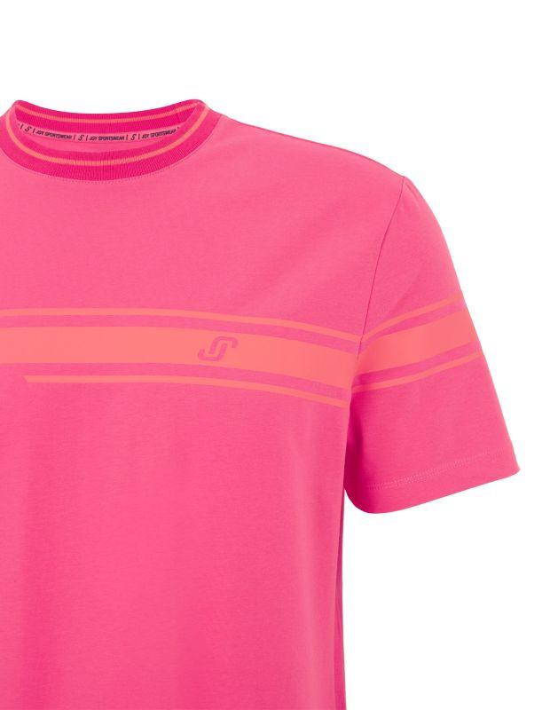 Joy Sportswear T-SHIRT JERSEY G-Style T-Shirt mit Streifen- und Label Print Fabrikverkauf