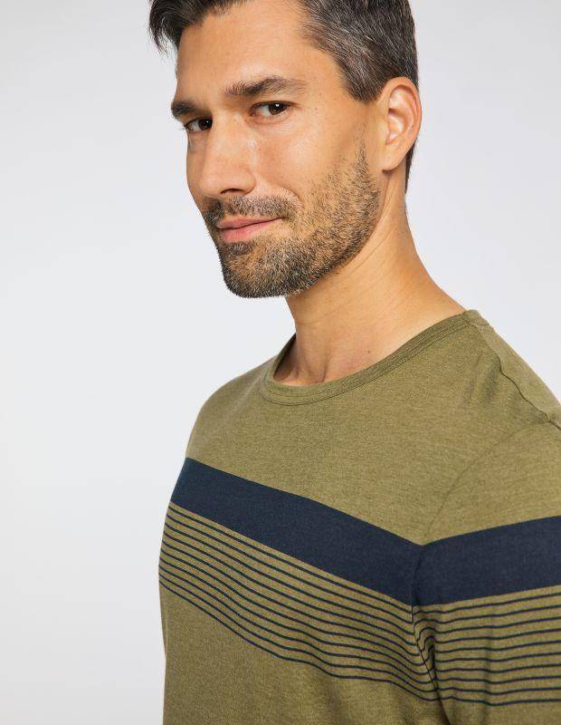 Joy Sportswear T-Shirt MATTIA T-Shirt mit moderner Streifengrafik Begrenztes Angebot