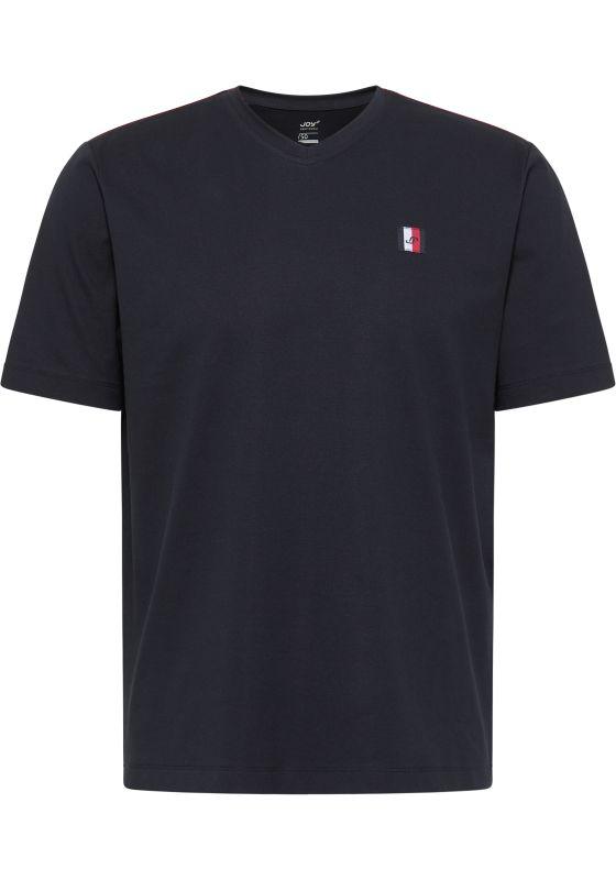 Joy Sportswear Sportshirt MARIUS V-Neck T-Shirt mit Logo Patch Super Sparpreis