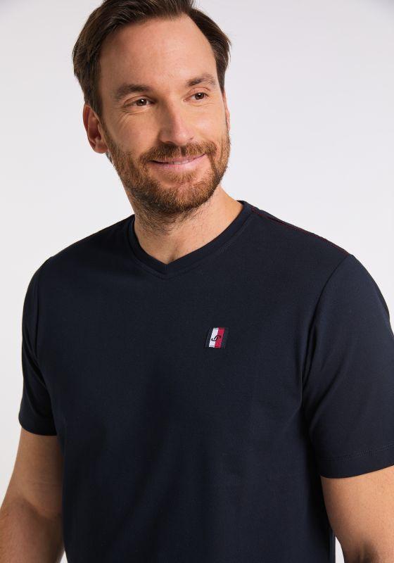 Joy Sportswear Sportshirt MARIUS V-Neck T-Shirt mit Logo Patch Super Sparpreis
