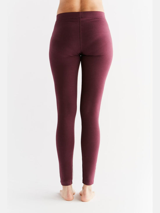 ﻿Leela Cotton 1611-03 | Damen Leggings Baumwolljersey - Aubergine Riesige Rabatte