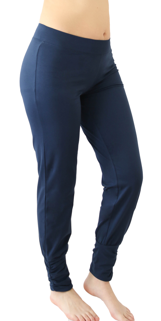 Leela Cotton 4415NV | Damen Yogahose stretch - Navy Begrenzt auf 3 Tage