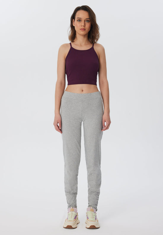 Leela Cotton 4415G | Damen Yogahose stretch - Hellgrau Speichern exportieren