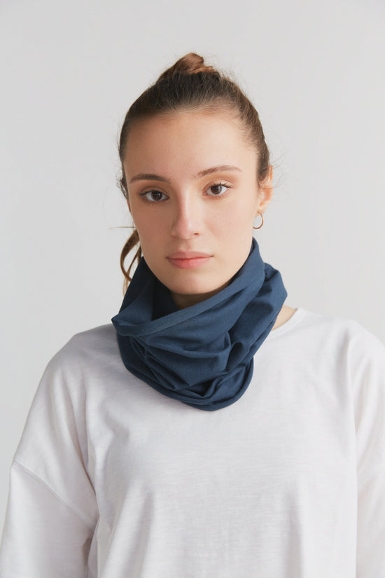 Leela Cotton 9625-048 | Unisex Schlauchschal - Navy Black Friday Preise