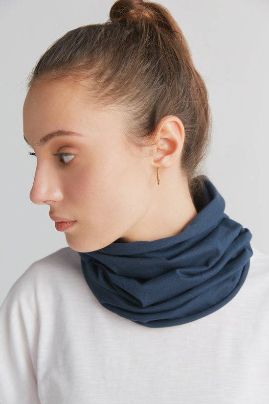 Leela Cotton 9625-048 | Unisex Schlauchschal - Navy Black Friday Preise