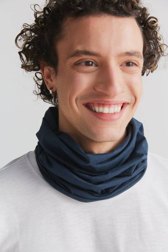 Leela Cotton 9625-048 | Unisex Schlauchschal - Navy Black Friday Preise