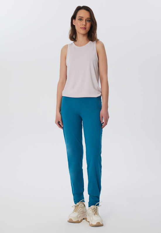 Leela Cotton 4415P | Damen Yogahose stretch - Petrol zollfrei