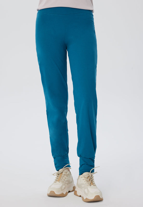 Leela Cotton 4415P | Damen Yogahose stretch - Petrol zollfrei