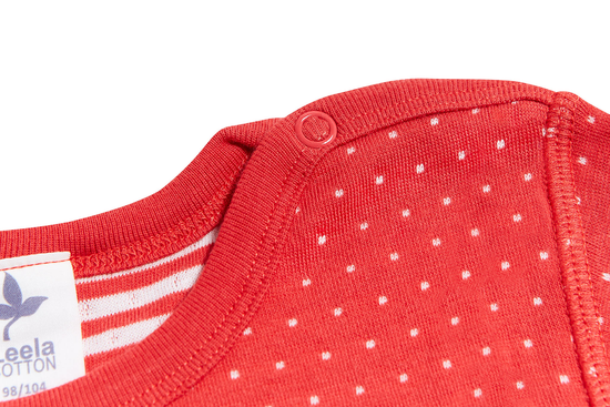 Leela Cotton 2650RW | Baby Wendelangarmshirt - Hibiskus-Naturweiss Angebote