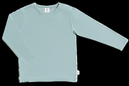 Leela Cotton 2286 | Baby Basic Langarmshirt - Taubenblau im Angebot