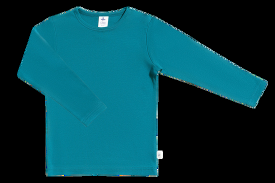 Leela Cotton 2065 | Baby Basic Langarmshirt - Ozeanblau Schlussverkauf