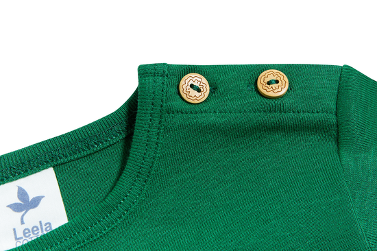 Leela Cotton 2062 | Baby Basic Langarmshirt - Moosgrün Meist gekauft