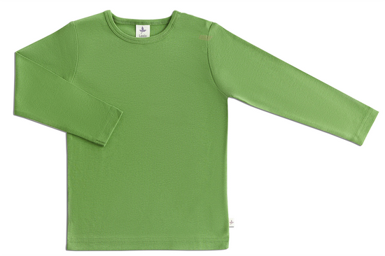 Leela Cotton 2060W | Baby Basic Langarmshirt - Waldgrün Blitzverkäufe