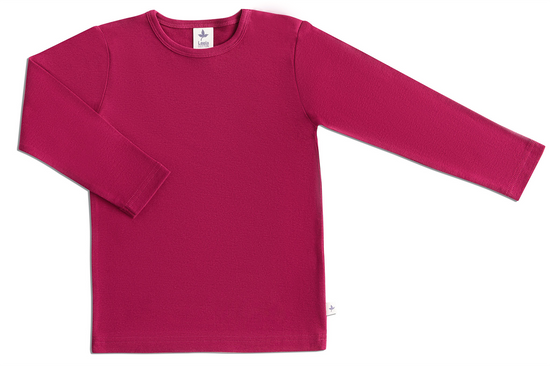 Leela Cotton 2060F | Baby Basic Langarmshirt - Fuchsia Limitierter Zeitrabatt