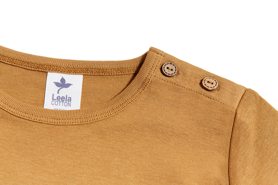Leela Cotton 2060 IN | Baby Basic Langarmshirt - Ingwer Fabrikpreis