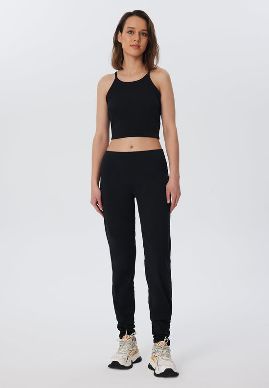 Leela Cotton 4415S | Damen Yogahose stretch - Schwarz Preisnachlass