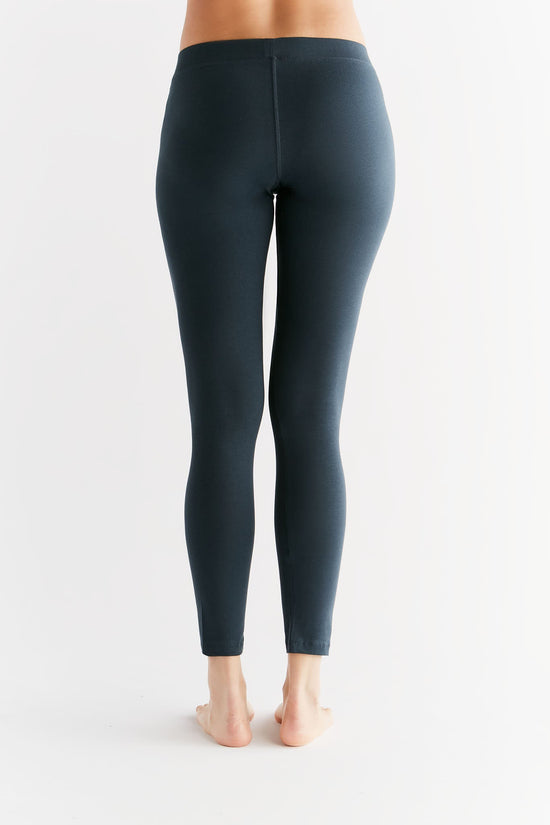 Leela Cotton 1611-048 | Damen Leggings Baumwolljersey - Navy Weihnachtsangebot