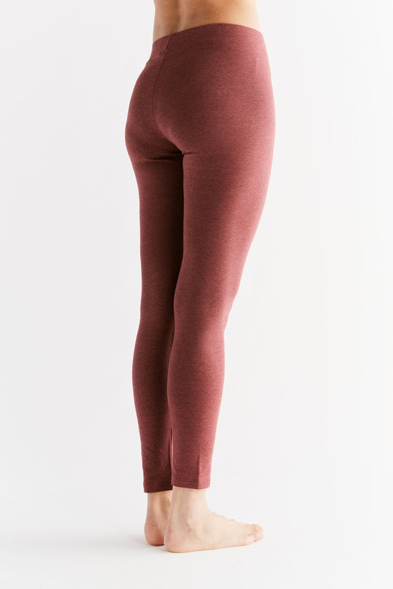 Leela Cotton 1611-062 | Damen Leggings Baumwolljersey - Kaffee/Rostrot Osterangebot