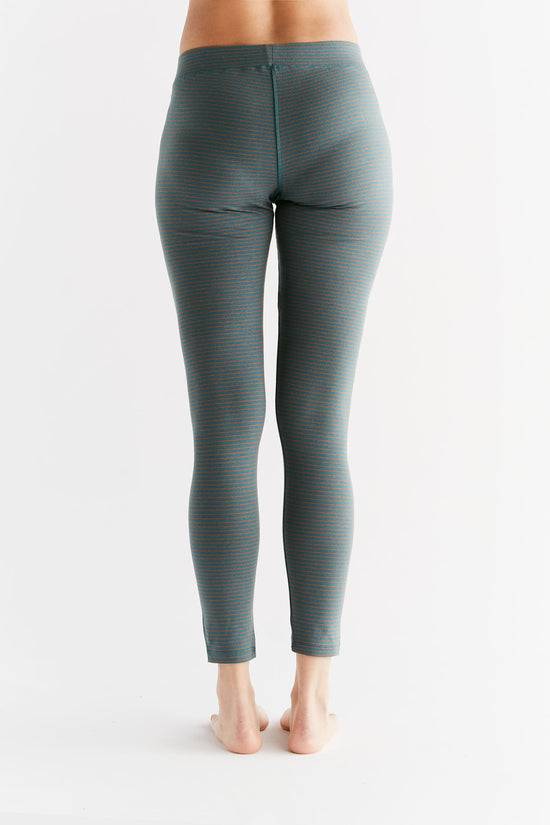 Leela Cotton 1611-064 | Damen Leggings Baumwolljersey - Tanne/Tabasco Muttertagsangebot