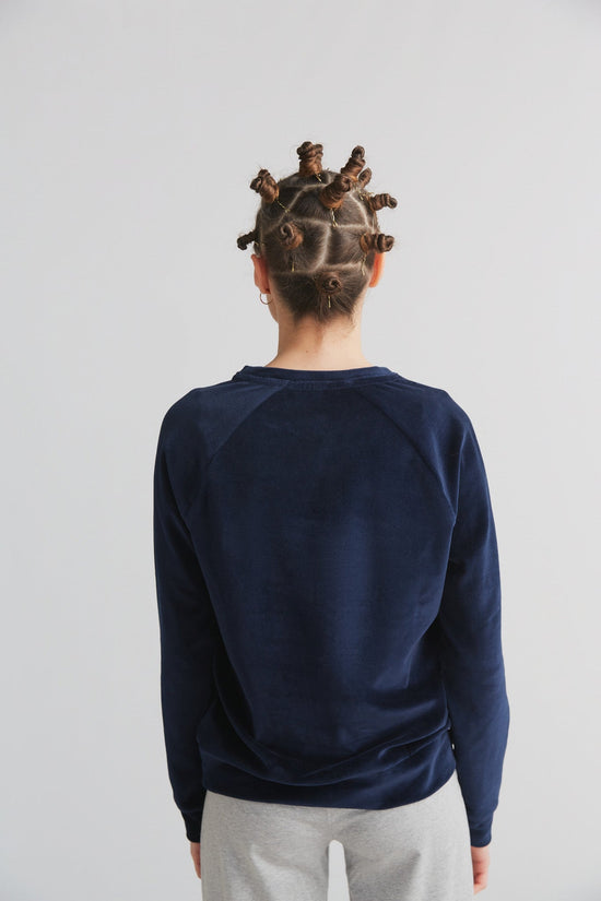 Leela Cotton 1277-045 | Damen Nickysweatshirt - Nachtblau Neuheiten