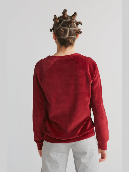 Leela Cotton 1277-030 | Damen Nickysweatshirt - Bordeaux Bestseller