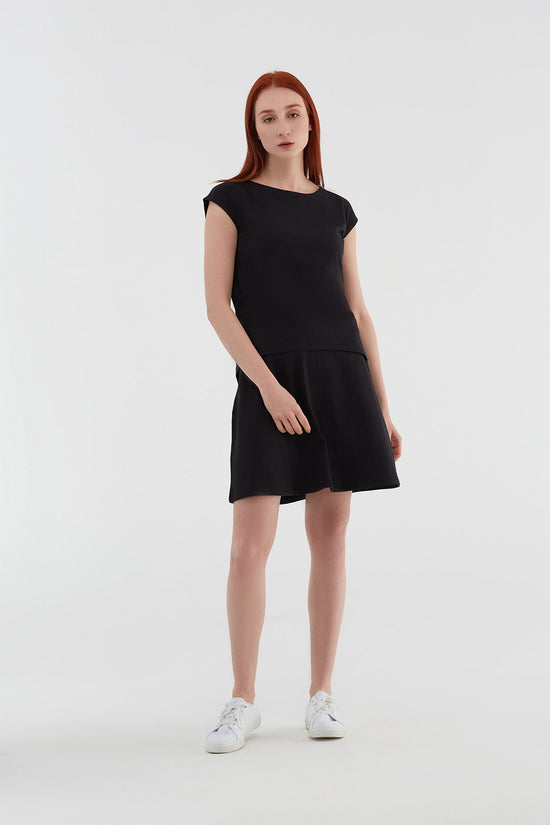 Leela Cotton 1261-01 | Damen Blusen-Shirt - Schwarz Räumungsverkauf
