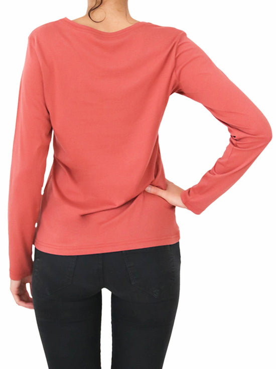 Leela Cotton 1251-04 | Damen Langarmshirt - Zedernstaub Tägliche Deals