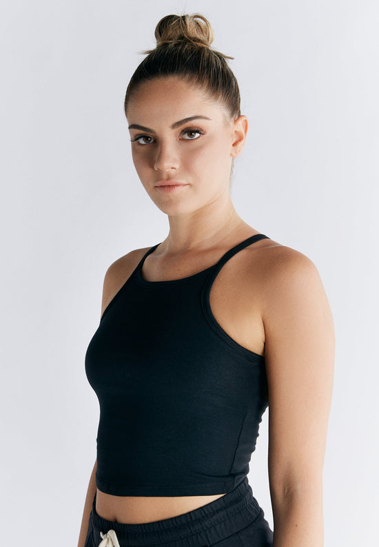 Leela Cotton 1217-021 | Crop-Top - Schwarz JETZT KAUFEN