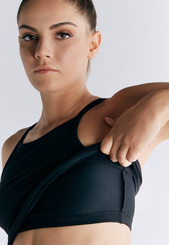 Leela Cotton 1217-021 | Crop-Top - Schwarz JETZT KAUFEN