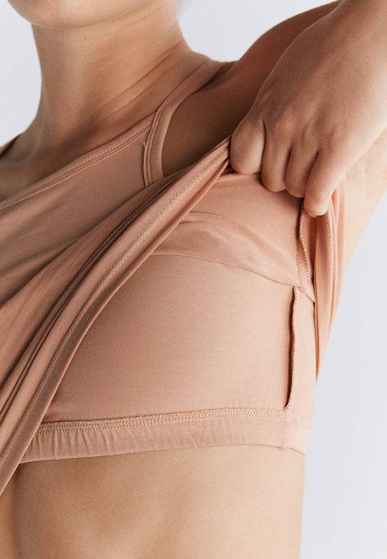Leela Cotton 1217-070 | Crop-Top - Café Crema Bis zu 60% Rabatt