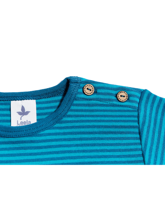 Leela Cotton 2840 | Baby Basic Langarmshirt - Donaublau/Lapis Vierteljährliche Förderung