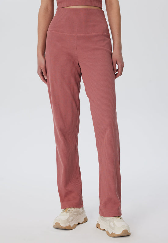 Leela Cotton 4071-072 | Ripp Hose - Dunkel Mauve Fabrikladen