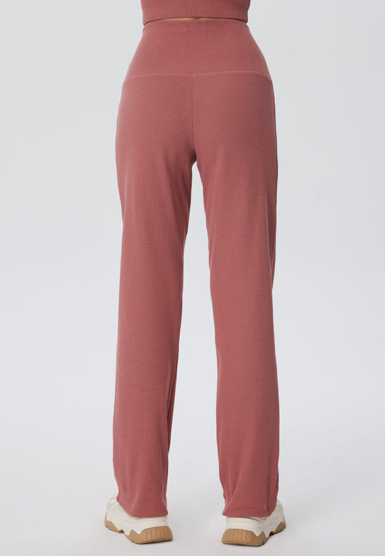 Leela Cotton 4071-072 | Ripp Hose - Dunkel Mauve Fabrikladen