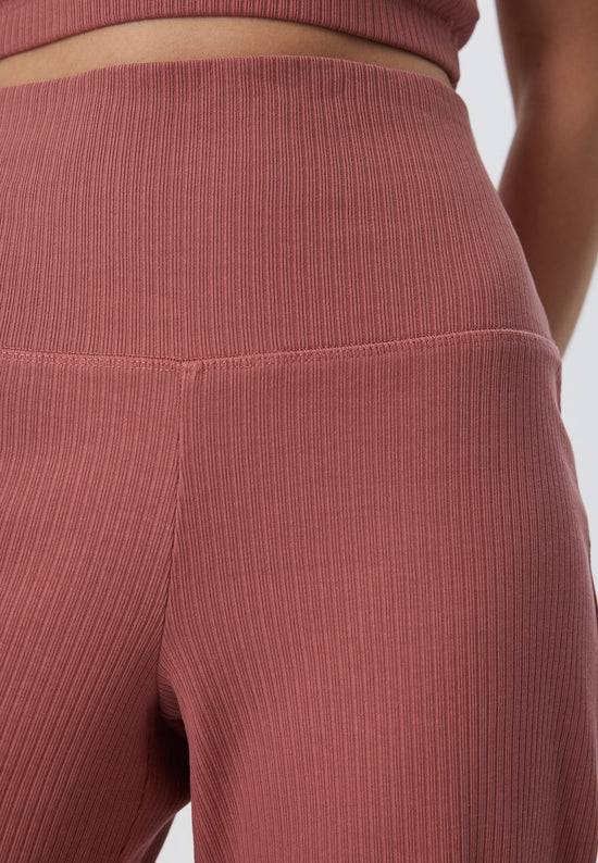 Leela Cotton 4071-072 | Ripp Hose - Dunkel Mauve Fabrikladen