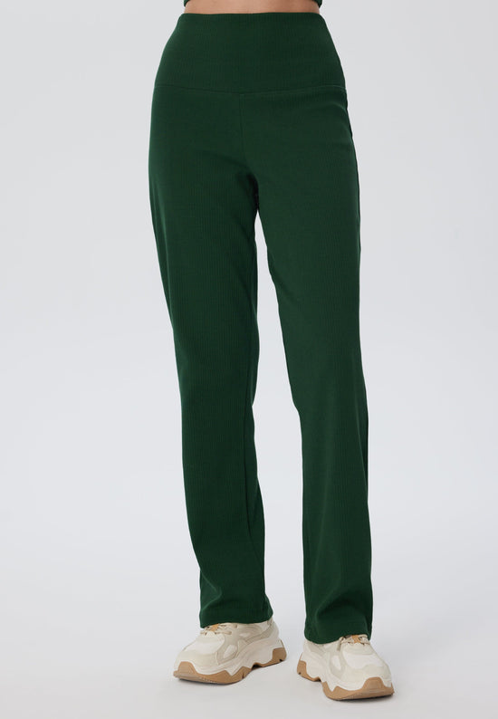 Leela Cotton 4071-067 | Ripp Hose - Tannennadel Begrenzt auf 3 Tage