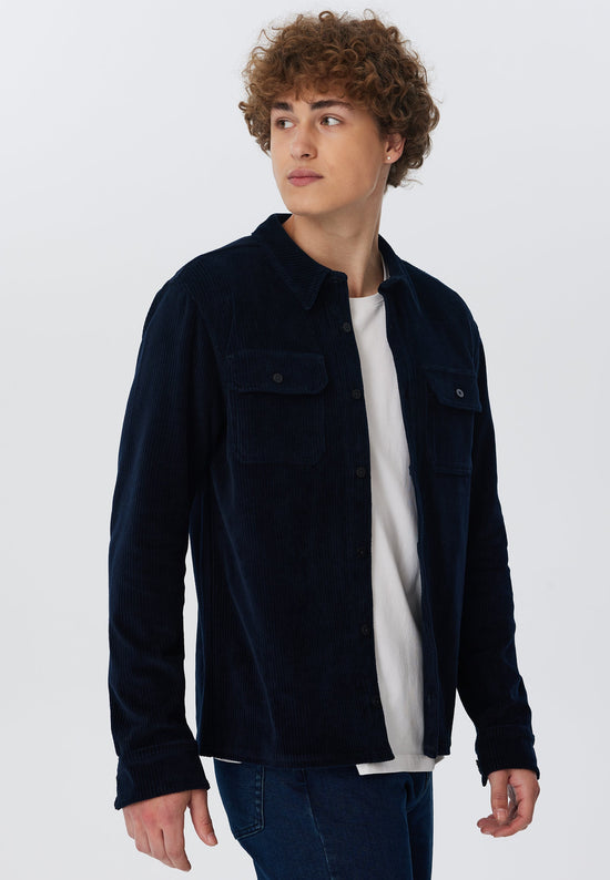 Leela Cotton 9233-045 | Unisex Cord Jacke - Nachtblau Outlet