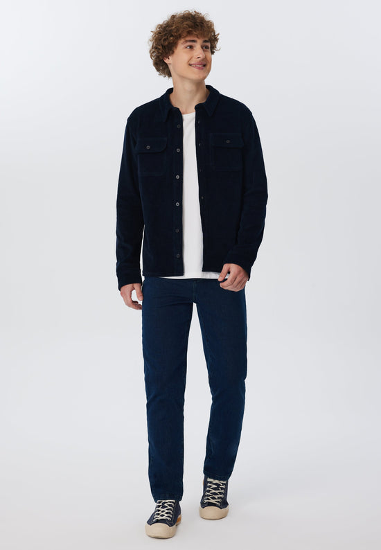 Leela Cotton 9233-045 | Unisex Cord Jacke - Nachtblau Outlet