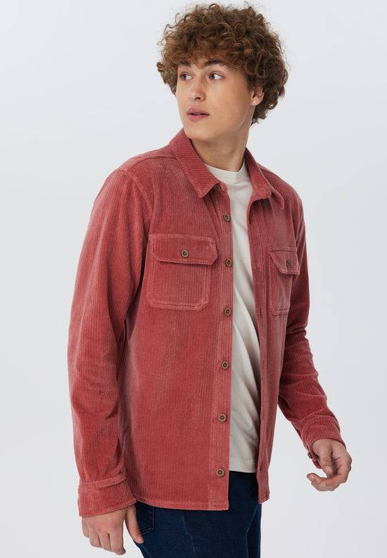 Leela Cotton 9233-072 | Unisex Cord Jacke -Dunkel Mauve Verkauf