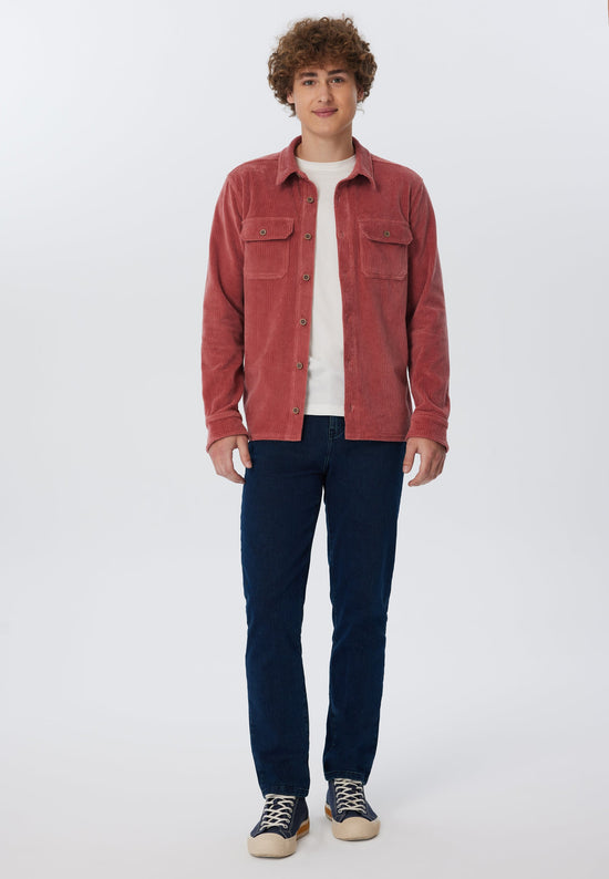 Leela Cotton 9233-072 | Unisex Cord Jacke -Dunkel Mauve Verkauf