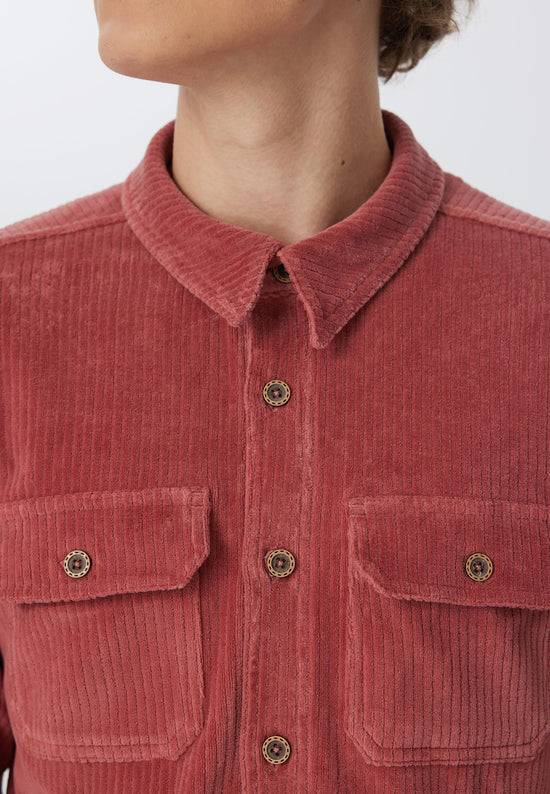 Leela Cotton 9233-072 | Unisex Cord Jacke -Dunkel Mauve Verkauf